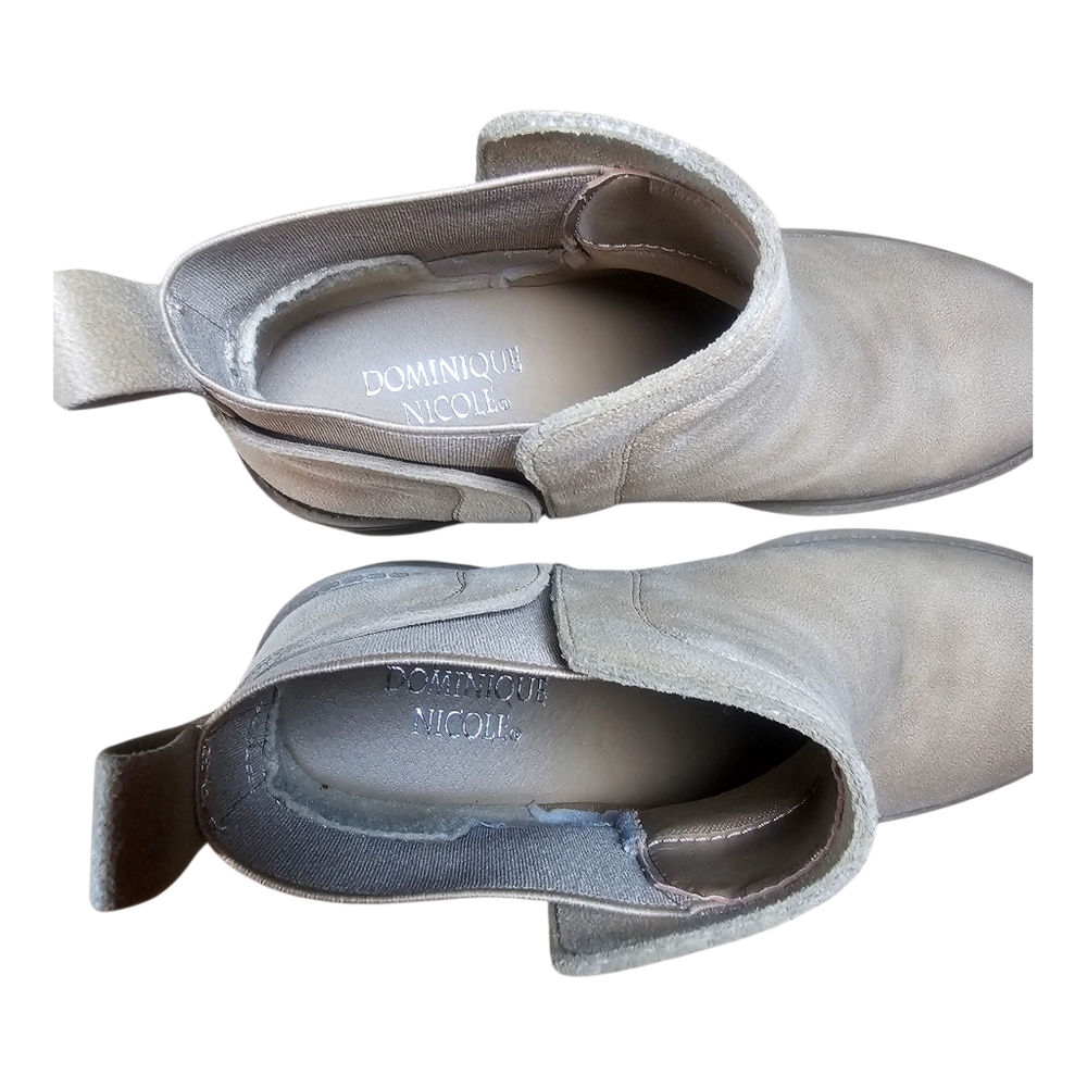 Suede Chelsea Ankle Boots in Light Gray - Picture 4 of 12